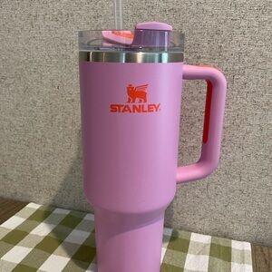 Magenta and orange Stanley Tumbler with Handle 40oz